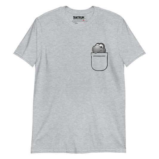 V0oid - Short-Sleeve Unisex T-Shirt - Printed Pocket Greytone Smug