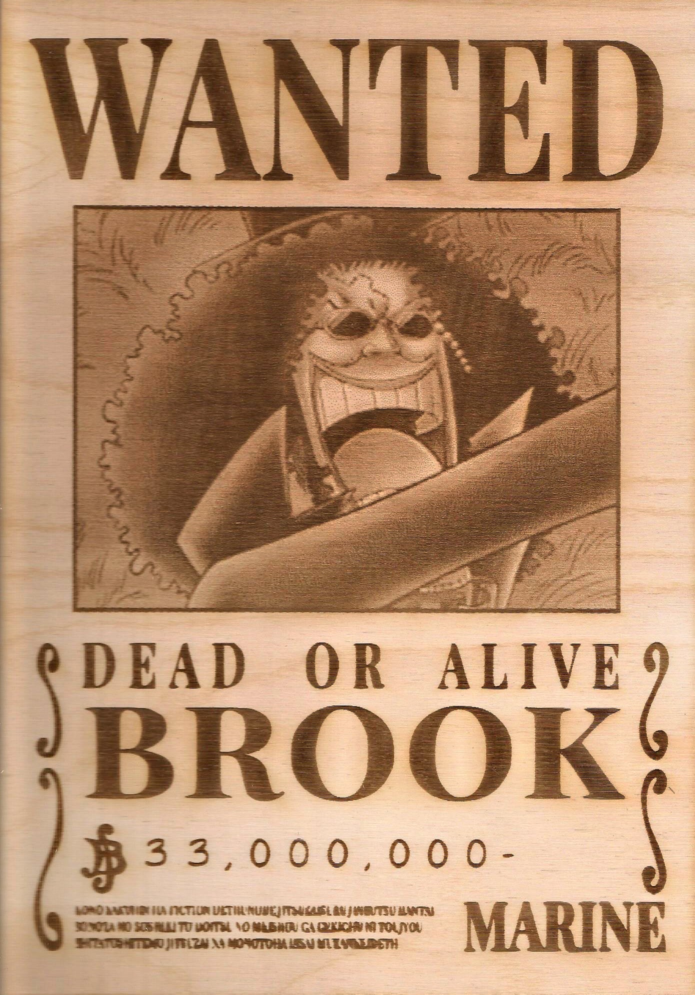 One Piece - Brook Alt Wanted Poster –