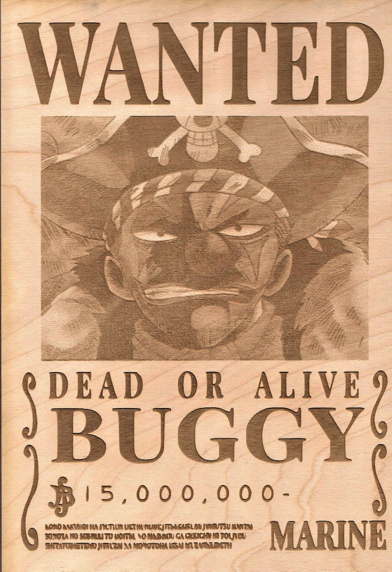 One Piece -Buggy Wanted Poster - TantrumCollectibles.com