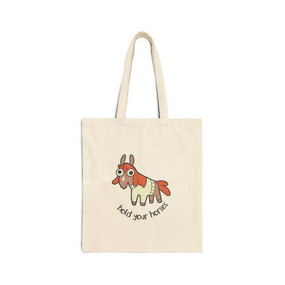 Lucah - Canvas Tote Bag - Hold you Horses