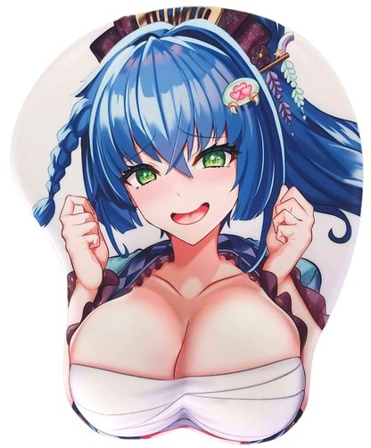 Phant_TV - 3D Mouse Pad With Wrist Support - Kimono Oppai