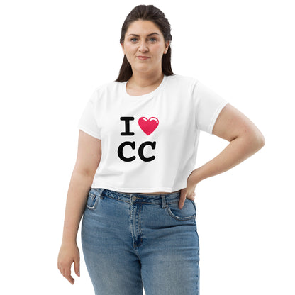 Crowd Control™ - Women's Crop Tee - I Heart CC