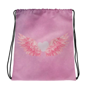 Baeginning - Drawstring Bag - Pink Wings (Streamer Purchase)