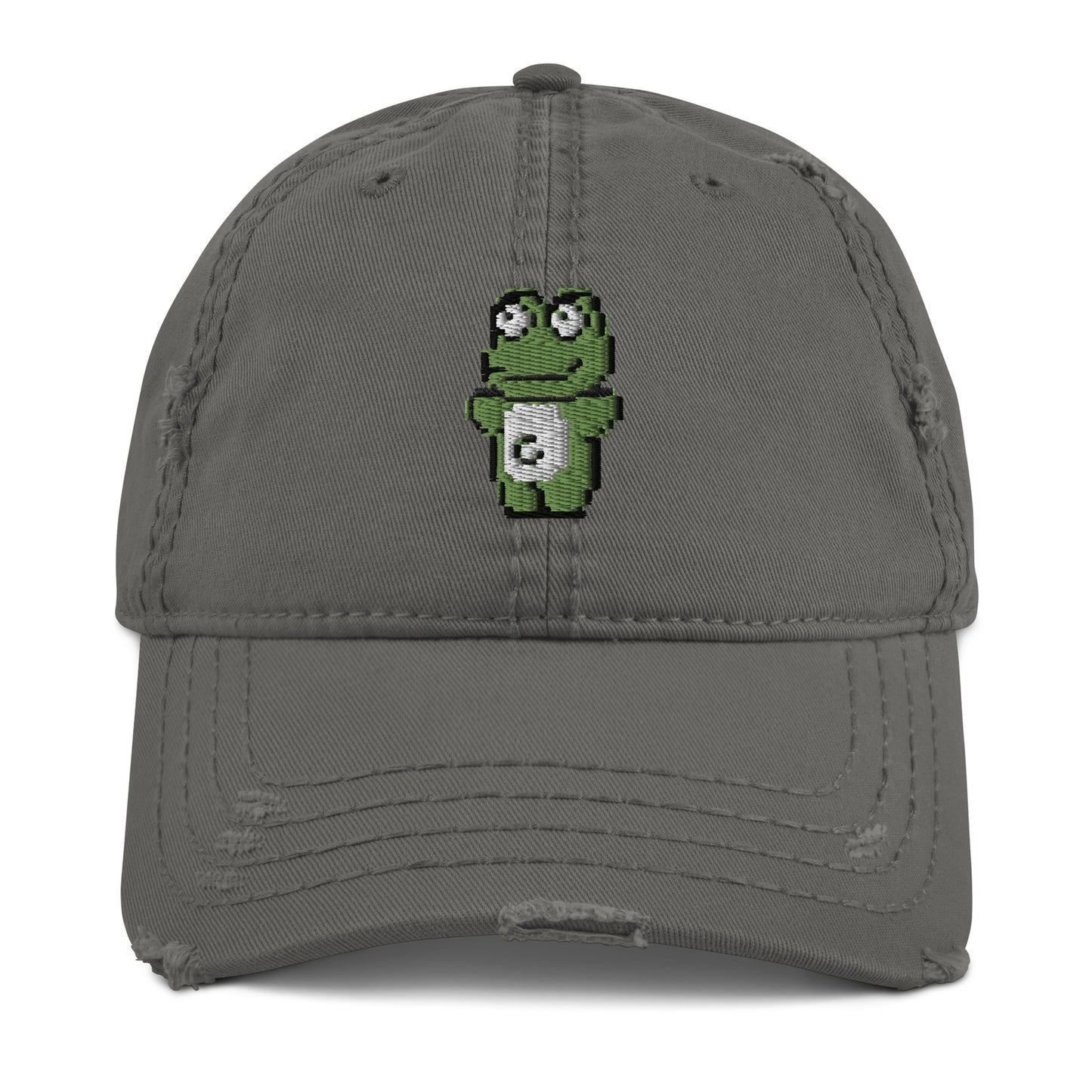 Adef- 8Bit Frog- Distressed Dad Hat