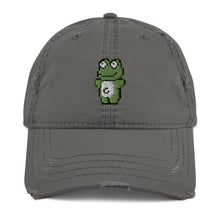 Load image into Gallery viewer, Adef- 8Bit Frog- Distressed Dad Hat
