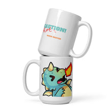Load image into Gallery viewer, COdysaurus - White Glossy Mug - &quot;Caution Hot When Heated&quot;
