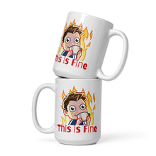 Load image into Gallery viewer, Trikslyr - White Glossy Mug - This Is Fine
