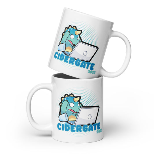Codysaurus - White Glossy Mug - Cidergate 2023