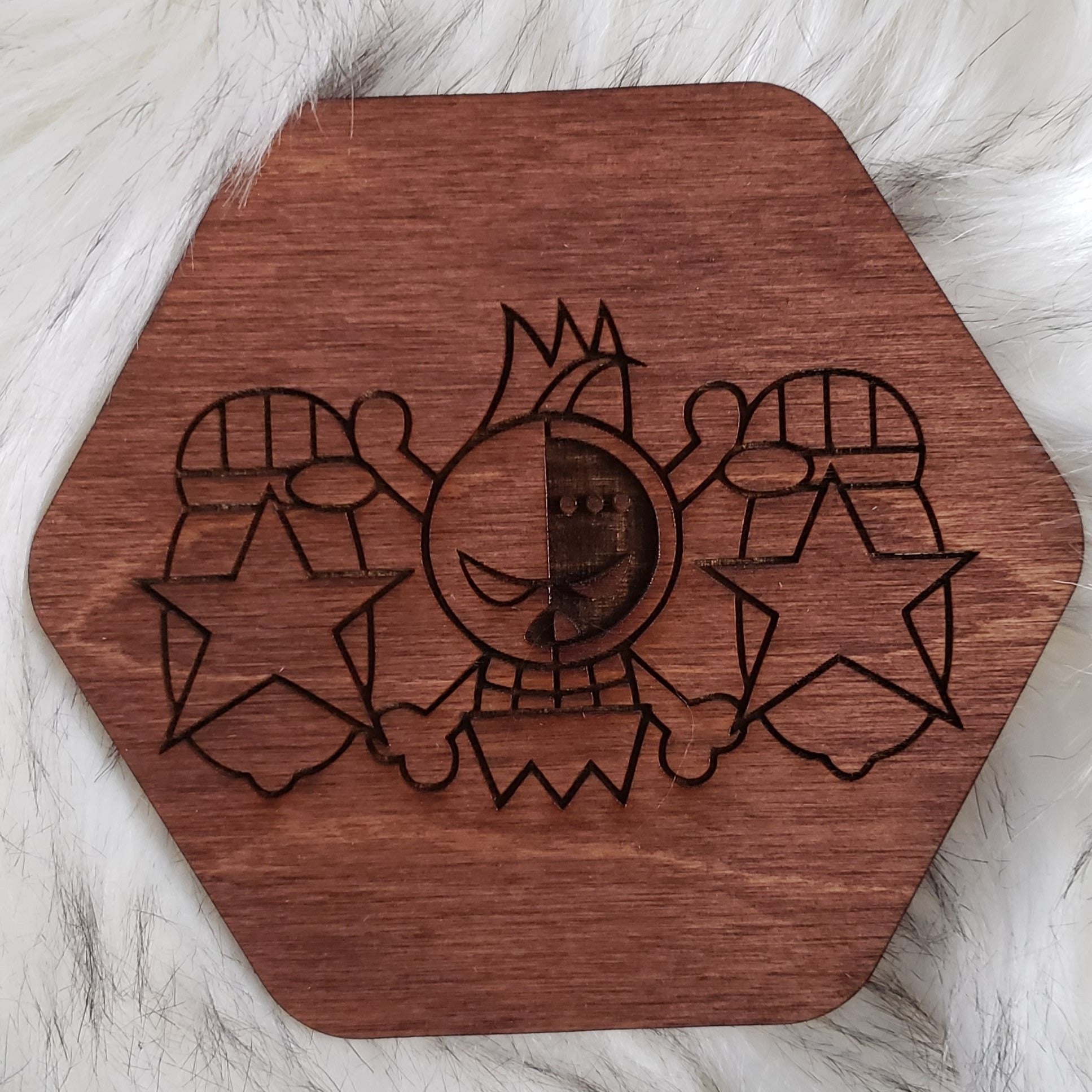 Wooden One Piece Coaster-Franky - TantrumCollectibles.com