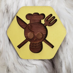 Wooden One Piece Coasters-Colored- Sanji - TantrumCollectibles.com