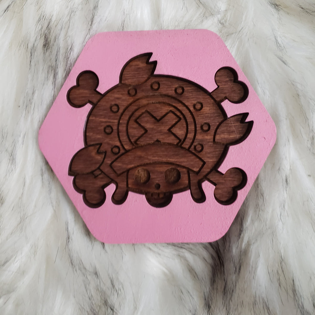 Wooden One Piece Coasters-Colored- Chopper - TantrumCollectibles.com