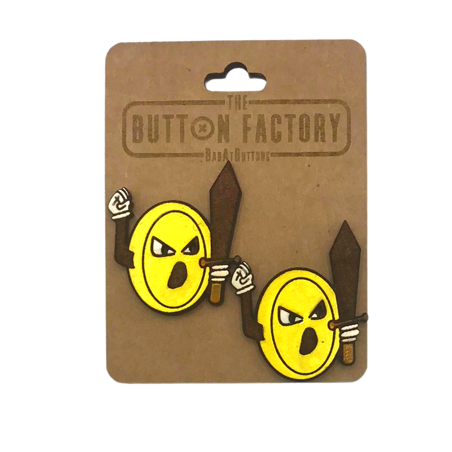 BadatButtons - Wooden Button Pack - BadAtBattle (Streamer Purchase)