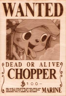 One Piece - Chopper Wooden Wanted Poster - TantrumCollectibles.com