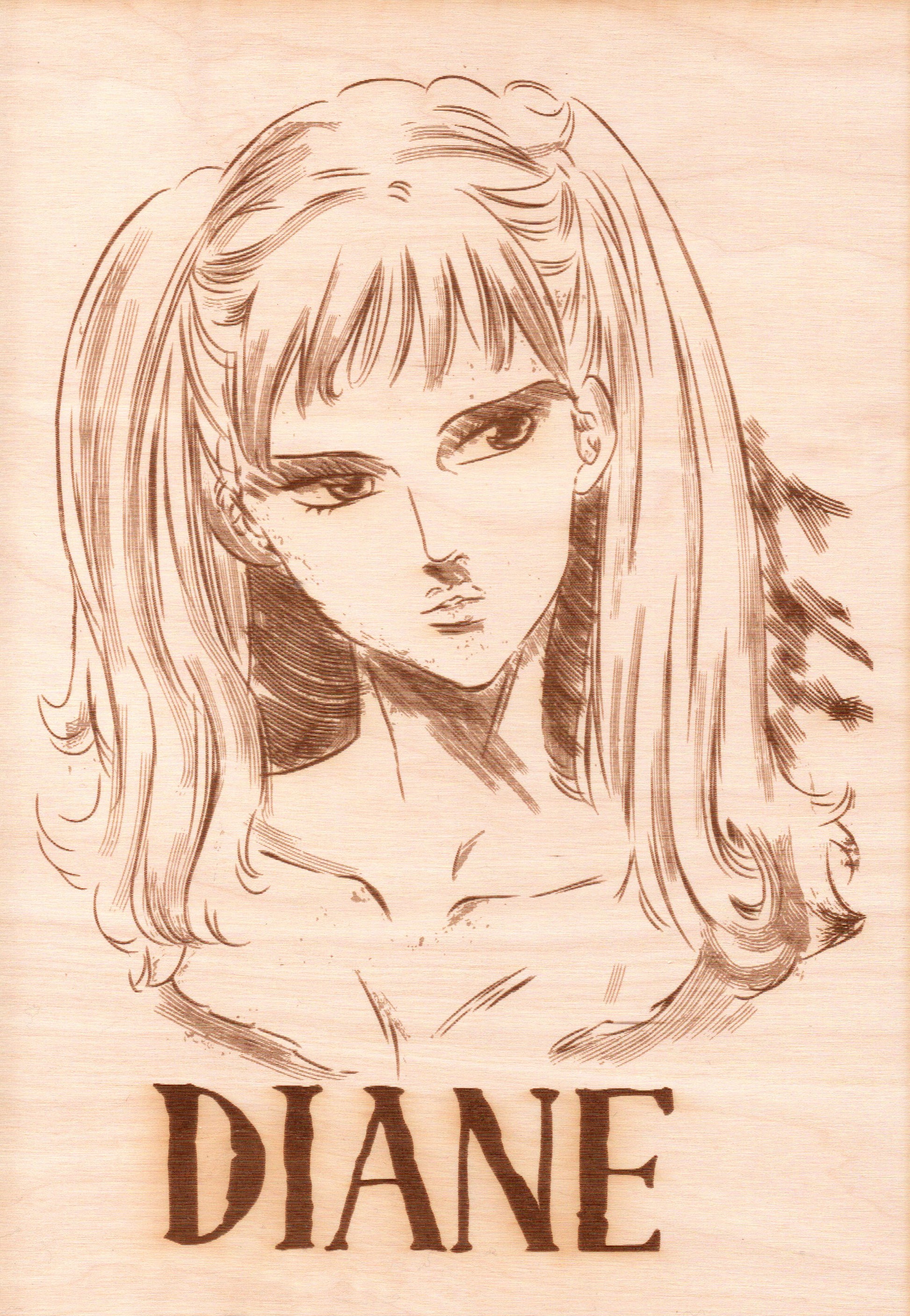 Seven Deadly Sins - Diane Wooden Wanted Poster - TantrumCollectibles.com
