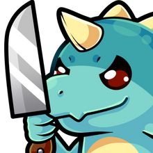 Load image into Gallery viewer, Codysaurus-  Emote Art- Knife (Streamer Purchase)
