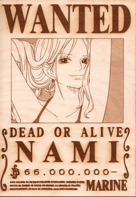 One Piece - Nami Wooden Wanted Poster - TantrumCollectibles.com