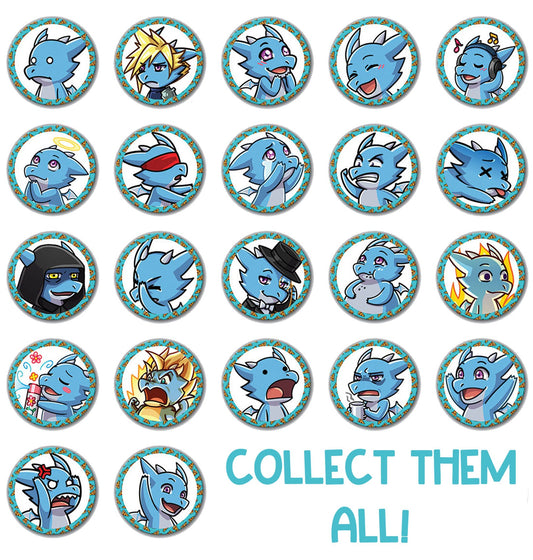 The Dragon Feeney- Wave 1 Pogs Set of 10 with Slammer