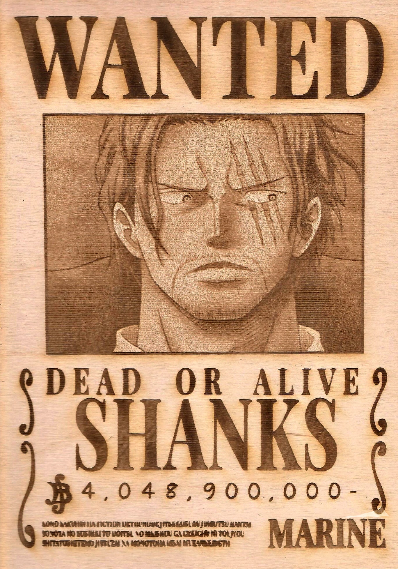 One Piece - Shanks Wanted Poster - TantrumCollectibles.com
