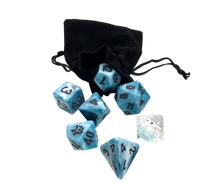 Load image into Gallery viewer, The Dragon Feeney - Resin Polyhedral Dice set with Feen Honk D10 (feenOof)
