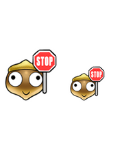 Load image into Gallery viewer, SpikeVegeta - Replica Emote Wood Art - Stop (Streamer Purchase)
