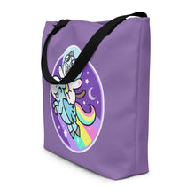 Load image into Gallery viewer, Frankthepegasus - All-Over Print Large Tote Bag - Joyride Through The Constellation!
