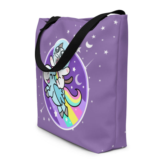 Frankthepegasus - All-Over Print Large Tote Bag -Joyride Through The Constellation with Stars! (Streamer Purchase)