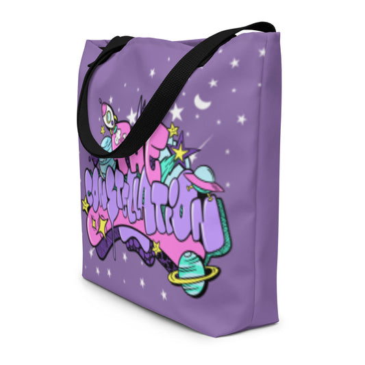 Frankthepegasus - All-Over Print Large Tote Bag - Constellation with Stars (Streamer Purchase)