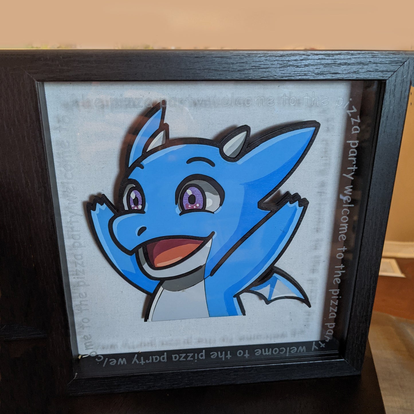 The Dragon Feeney- Replica Emote Wood Art- feenFancy **Permanent Collection** (Streamer Purchase)