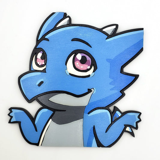 The Dragon Feeney- Wooden Emote- feenShrug  **Permanent Collection** (Streamer Purchase)