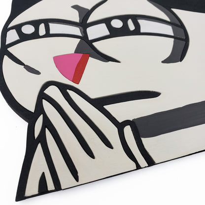 SpaceKat- Replica Emote Wood Art- skatHmm **Permanent Collection** (Streamer Purchase)